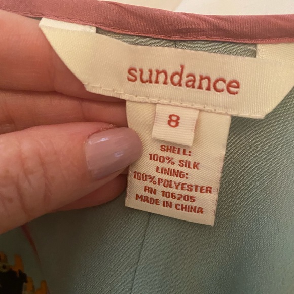 Gorgeous Sundance green silk floral dress - Picture 5 of 5